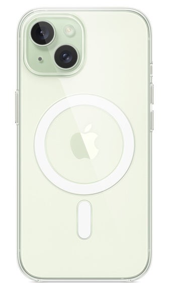 Apple iPhone 15 MagSafe suojakuori, l&auml;pin&auml;kyv&auml; (transparent)