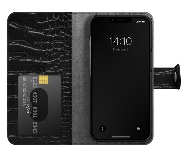 Apple iPhone 13 Pro, iDeal Of Sweden lompakkokotelo +, musta